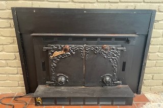 Antique black firebox